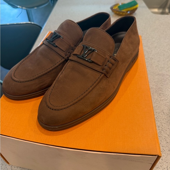 Louis Vuitton Men's Chocolate Brown Loafers - Picture 1 of 5